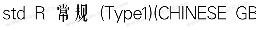 std R 常规 (Type1)(CHINESE GB2312)字体转换
